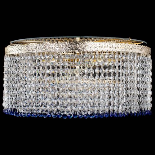 Люстра Милан капель оптикон Синяя в Кирове Гусь Хрустальный