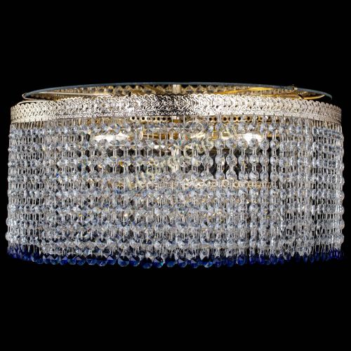 Люстра Милан капель оптикон Синяя в Кирове Гусь Хрустальный