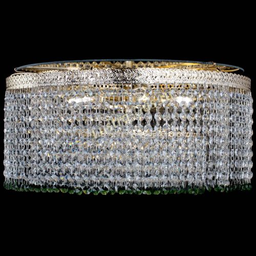 Люстра Милан капель оптикон Зеленая в Кирове Гусь Хрустальный