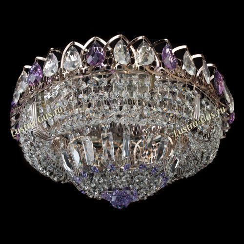 Люстра Кольцо Классика фиолетовая в Кирове Гусь Хрустальный