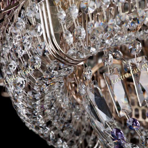 Люстра Кольцо Классика фиолетовая в Кирове Гусь Хрустальный