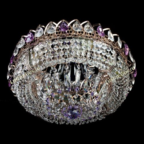 Люстра Кольцо Классика фиолетовая в Кирове Гусь Хрустальный