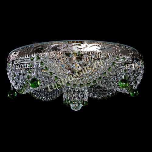 Люстра Виктория зеленая в Кирове Гусь Хрустальный