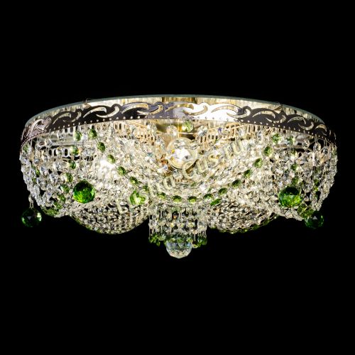 Люстра Виктория зеленая в Кирове Гусь Хрустальный