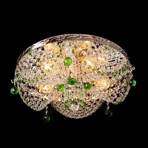 Люстра Виктория зеленая в Кирове Гусь Хрустальный