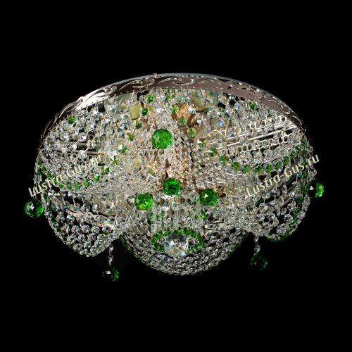 Люстра Виктория зеленая в Кирове Гусь Хрустальный