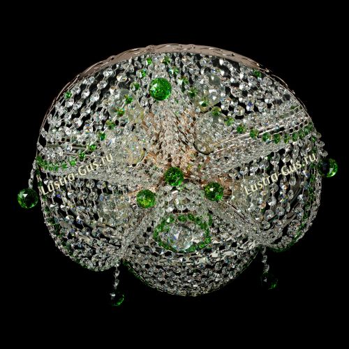 Люстра Виктория зеленая в Кирове Гусь Хрустальный