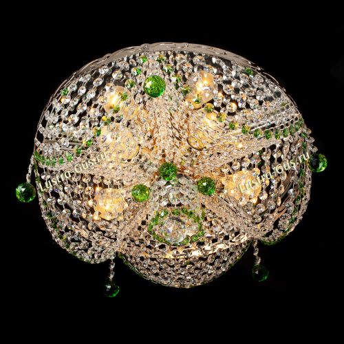 Люстра Виктория зеленая в Кирове Гусь Хрустальный