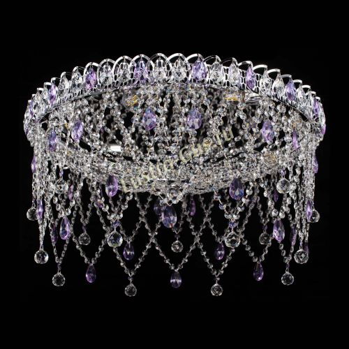 Люстра Паутинка фиолетовая в Кирове Гусь Хрустальный