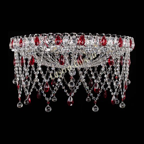 Люстра Паутинка красная в Кирове Гусь Хрустальный