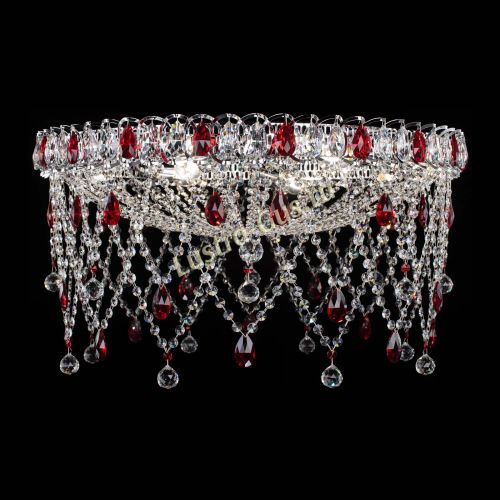 Люстра Паутинка красная в Кирове Гусь Хрустальный