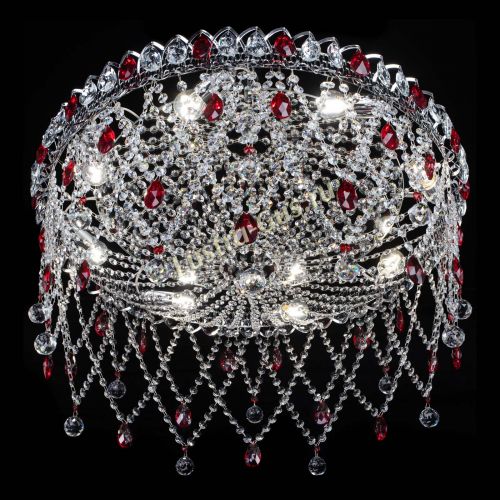 Люстра Паутинка красная в Кирове Гусь Хрустальный