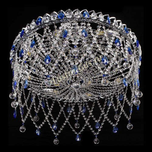 Люстра Паутинка синяя в Кирове Гусь Хрустальный