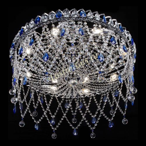 Люстра Паутинка синяя в Кирове Гусь Хрустальный