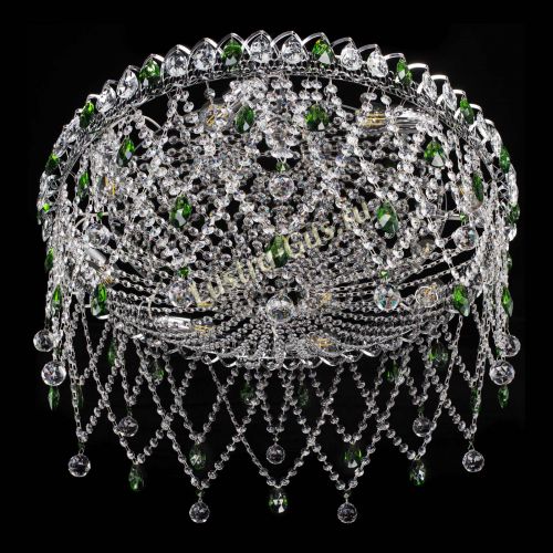 Люстра Паутинка зеленая в Кирове Гусь Хрустальный