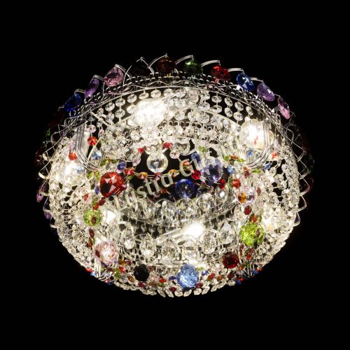 Люстра Снежинка разноцветная в Кирове Гусь Хрустальный