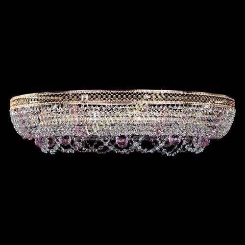 Люстра Снежинка Венеция №10 розовая в Кирове Гусь Хрустальный