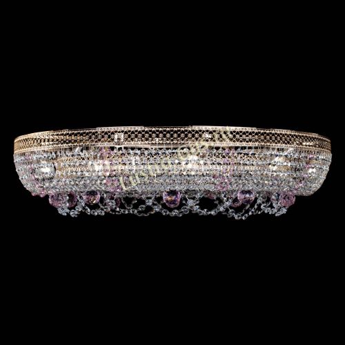 Люстра Снежинка Венеция №10 розовая в Кирове Гусь Хрустальный