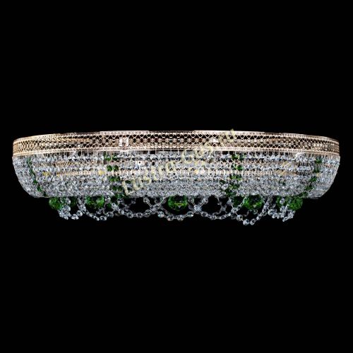 Люстра Снежинка Венеция №10 зеленая в Кирове Гусь Хрустальный