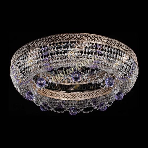 Люстра Снежинка Венеция №8 фиолетовая в Кирове Гусь Хрустальный