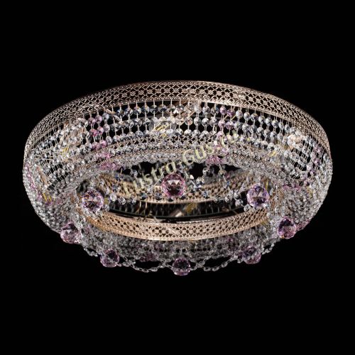 Люстра Снежинка Венеция №8 розовая в Кирове Гусь Хрустальный