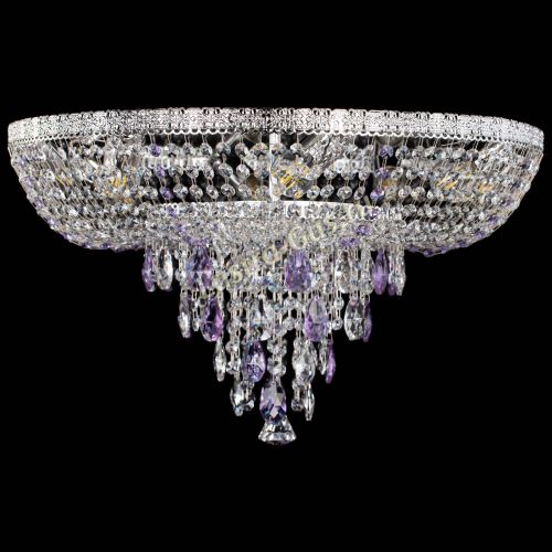 Люстра Токката Пирамида журавлик фиолетовая в Кирове Гусь Хрустальный