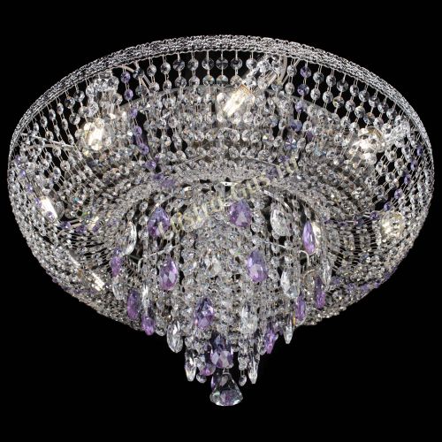 Люстра Токката Пирамида журавлик фиолетовая в Кирове Гусь Хрустальный