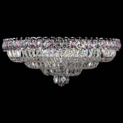 Люстра Тройное Кольцо пластинка розовая в Кирове Гусь Хрустальный