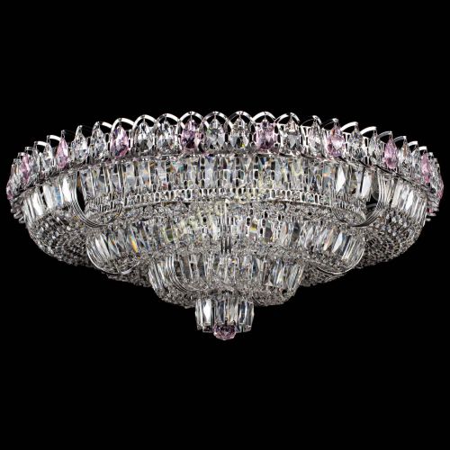 Люстра Тройное Кольцо пластинка розовая в Кирове Гусь Хрустальный