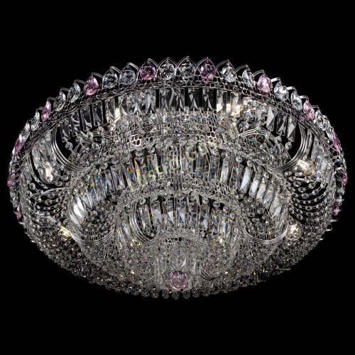 Люстра Тройное Кольцо пластинка розовая в Кирове Гусь Хрустальный