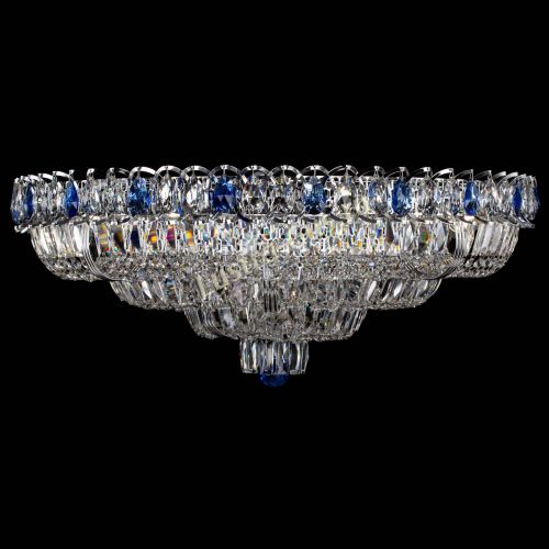 Люстра Тройное Кольцо пластинка синяя в Кирове Гусь Хрустальный