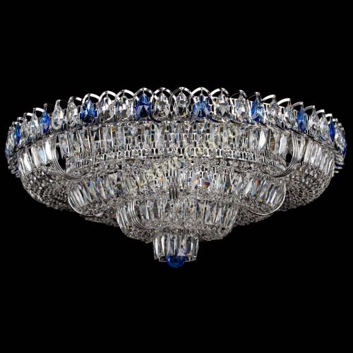 Люстра Тройное Кольцо пластинка синяя в Кирове Гусь Хрустальный