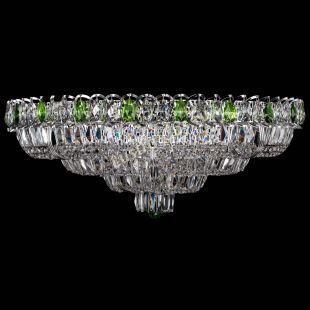  Люстра Тройное Кольцо пластинка зеленая