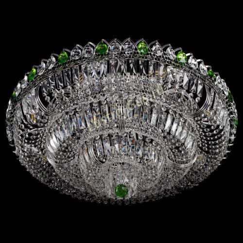 Люстра Тройное Кольцо пластинка зеленая в Кирове Гусь Хрустальный