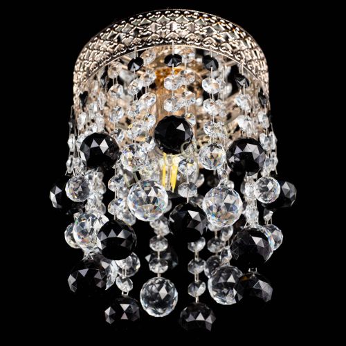 Люстра Венеция №1 шар черная в Кирове Гусь Хрустальный