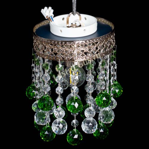 Люстра Венеция №1 шар зеленая в Кирове Гусь Хрустальный