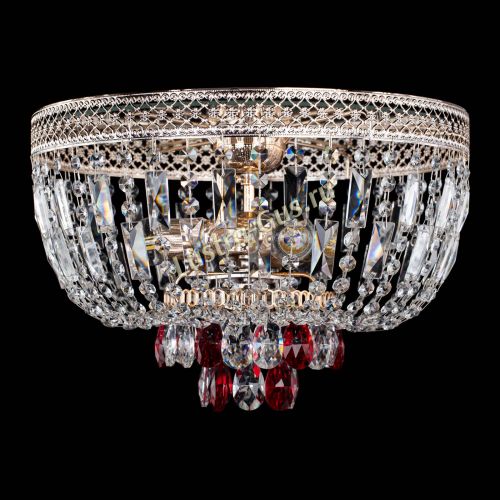 Люстра Венеция Астра №3 красная в Кирове Гусь Хрустальный