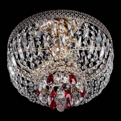 Люстра Венеция Астра №3 красная в Кирове Гусь Хрустальный