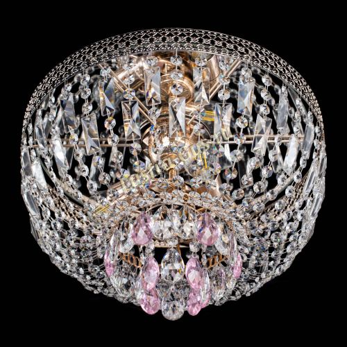 Люстра Венеция Астра №3 розовая в Кирове Гусь Хрустальный