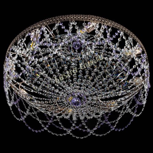 Люстра Венеция Ажур фиолетовая в Кирове Гусь Хрустальный