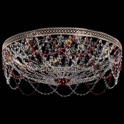 Люстра Венеция Ажур красная в Кирове Гусь Хрустальный