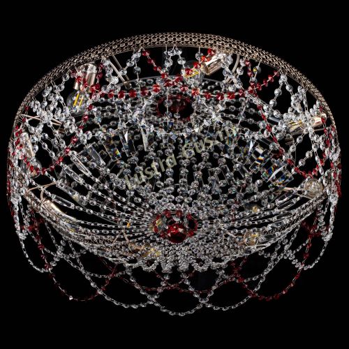 Люстра Венеция Ажур красная в Кирове Гусь Хрустальный