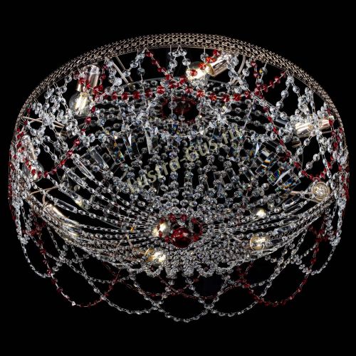 Люстра Венеция Ажур красная в Кирове Гусь Хрустальный