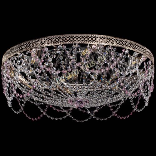 Люстра Венеция Ажур розовая в Кирове Гусь Хрустальный