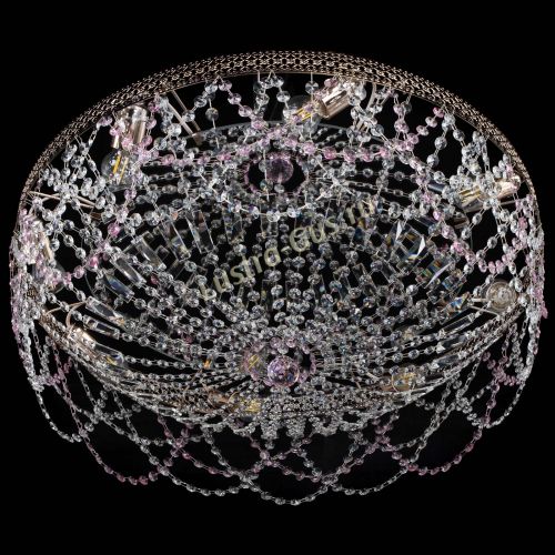 Люстра Венеция Ажур розовая в Кирове Гусь Хрустальный