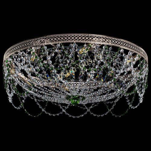 Люстра Венеция Ажур зеленая в Кирове Гусь Хрустальный
