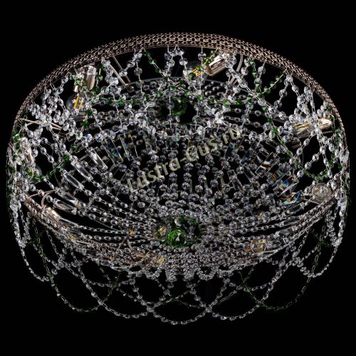 Люстра Венеция Ажур зеленая в Кирове Гусь Хрустальный