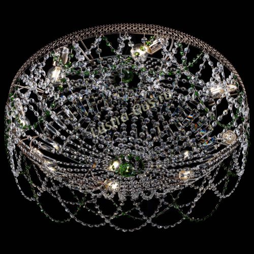 Люстра Венеция Ажур зеленая в Кирове Гусь Хрустальный