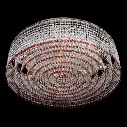 Люстра Венеция Капель №10 оптикон красная в Кирове Гусь Хрустальный