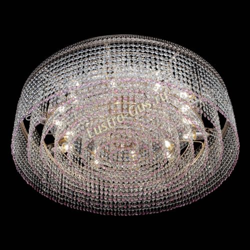 Люстра Венеция Капель №10 оптикон розовая в Кирове Гусь Хрустальный